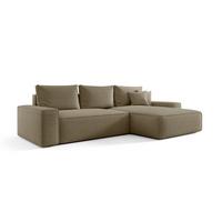 ECKSOFA Walken Mit Schlaffunktion - Braun, Holzwerkstoff/Textil (280/185cm) - Fun Möbel