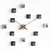 WANDUHR Schwarz 82,4/75,5 cm - Schwarz, Holzwerkstoff (82.4/75.5/2cm) - ONZENO