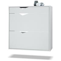 SCHUHSCHRANK Kolmio Fronten in Weiß matt - Weiß, Holzwerkstoff (85/87/33cm) - Vladon