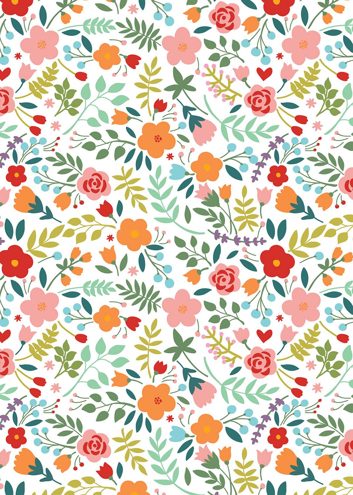 VERDUNKELUNGSROLLO 100x140 cm Gemalte Blumen - Grün, Textil (100/140cm) - TULUP