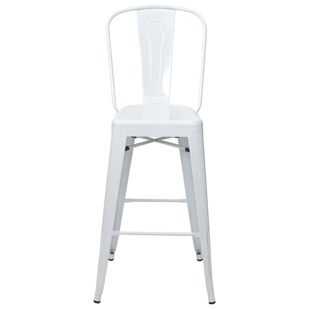 BARHOCKER METALL Weiß 2er-Set - Weiß, Metall (50/117/45cm) - MCW