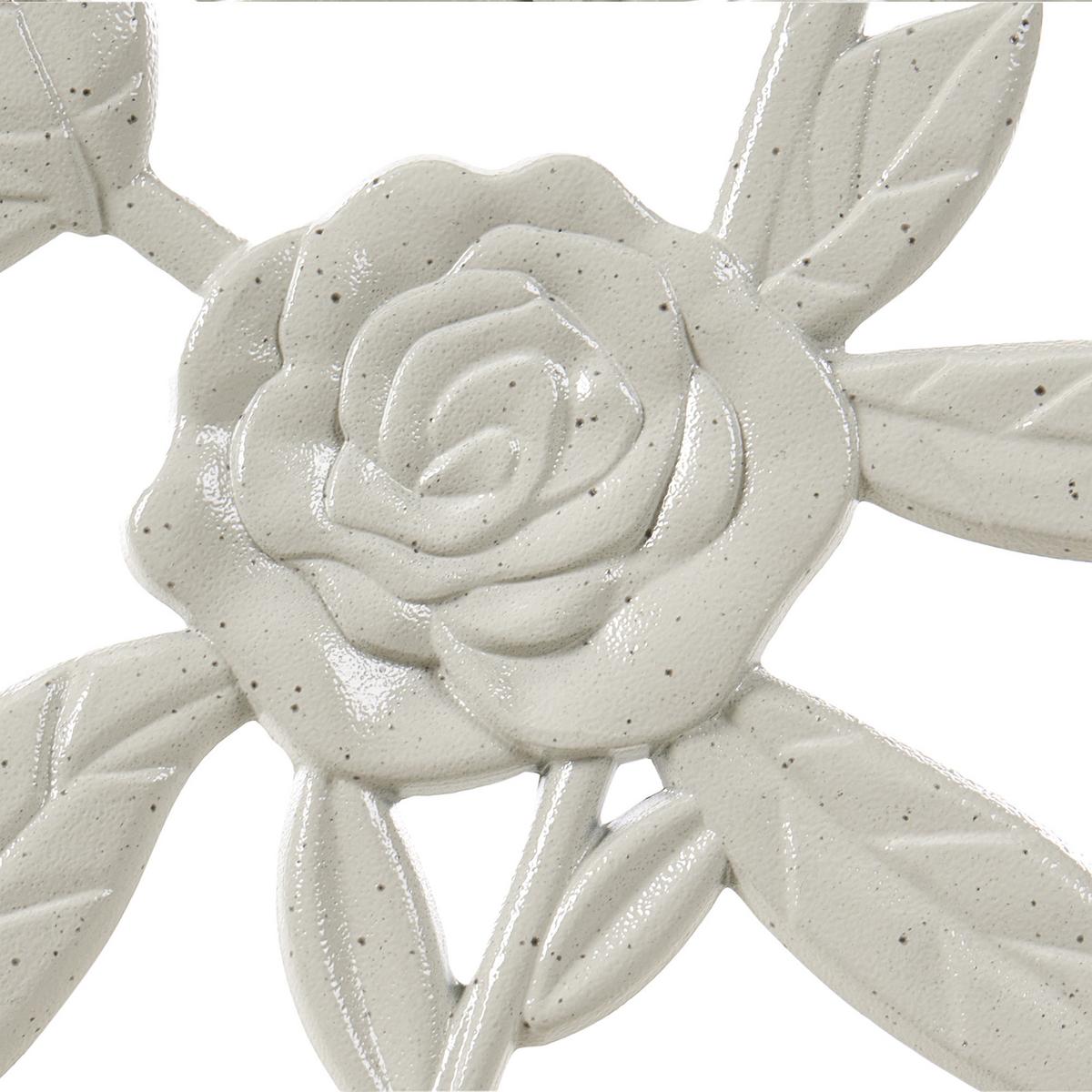 GARTENBANK Weiß Piura - Weiß, Metall (88/80/49cm) - Beliani