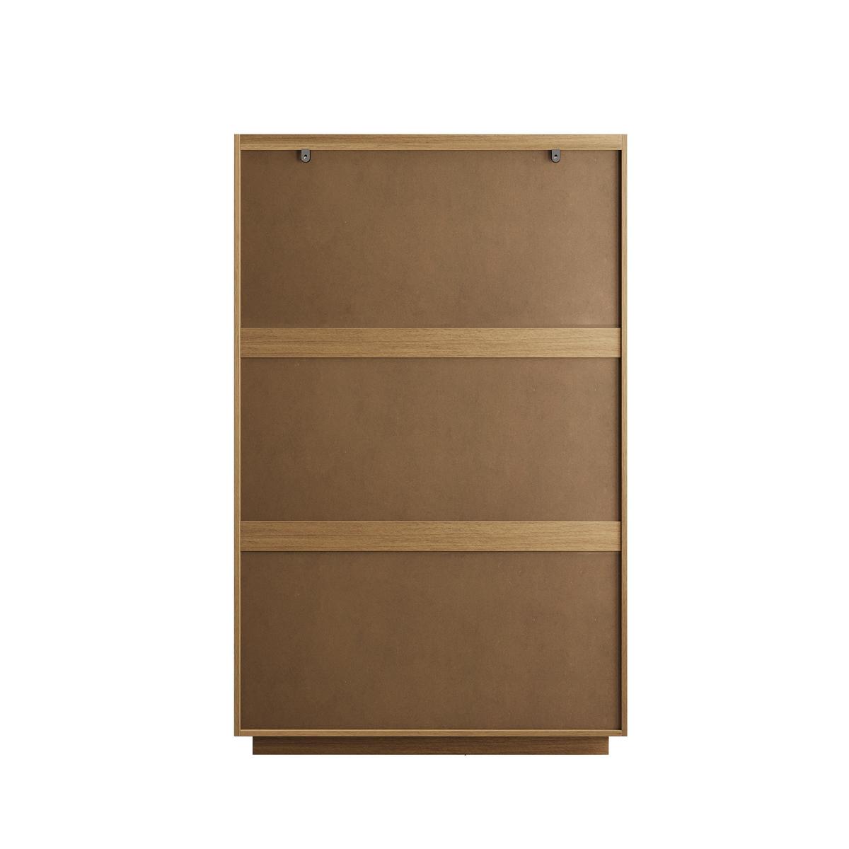 SIDEBOARD Holzfarbe & Schwarz 140cm mit 3D-Rautenmuster - Eichefarben, Holzwerkstoff (80/127/48cm) - Urban Meuble