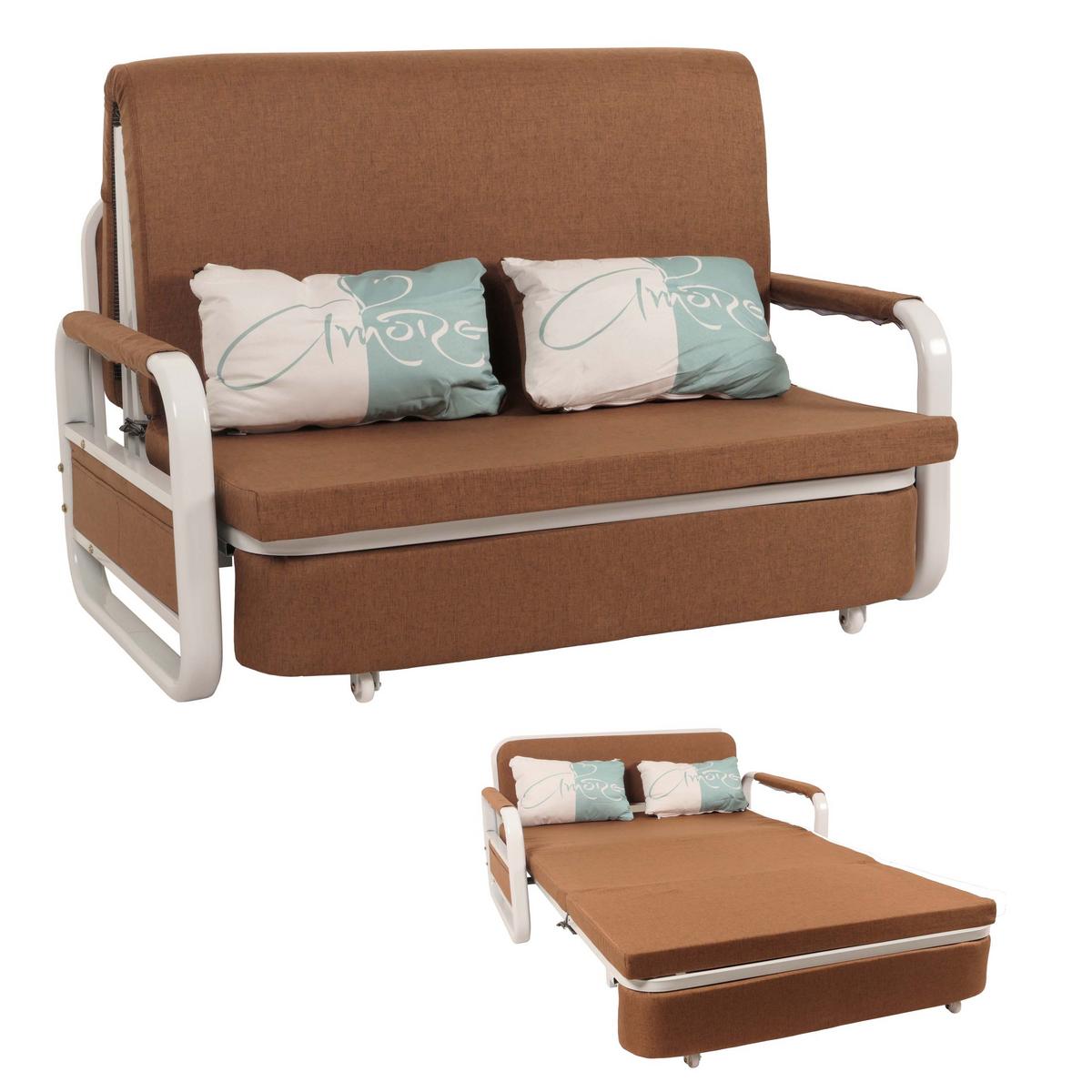 SCHLAFSOFA Braun - Braun, Textil (130/71/185cm) - MCW