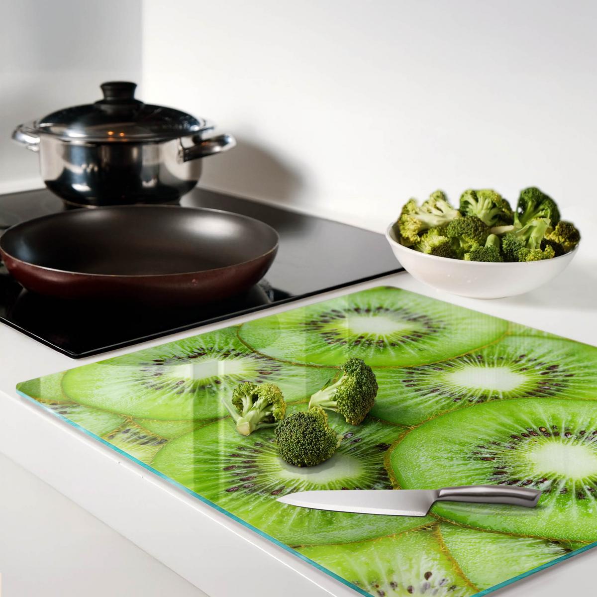 GLASPLATTE 60x52 cm Kiwi - Grün, Glas (60/0.4/52cm) - TULUP