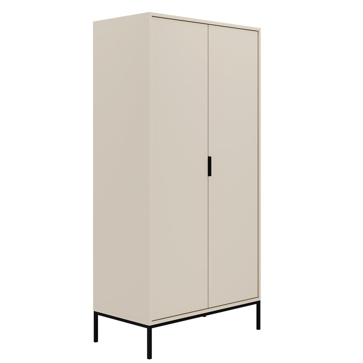 SCHRANK 2 Türen Seattle Kaschmir - Beige, Holzwerkstoff (100/205.4/55cm) - Petits-meubles