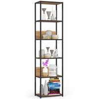 STANDREGAL Schwarz, Eiche Craft 192/50/32 - Schwarz, Holzwerkstoff (50/192/32cm) - RAUMHIRSCH FURNITURE