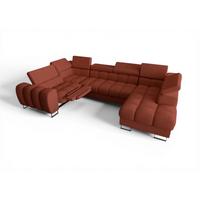 WOHNLANDSCHAFT Bastien Relax - Rot, Holzwerkstoff/Textil (350/95/198cm) - Fun Möbel