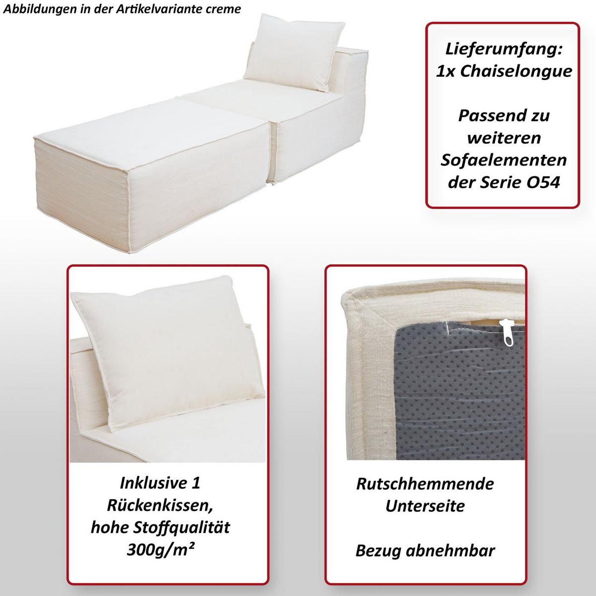 CHAISELONGUE Grün - Grün, Textil (75/63/194cm) - MCW
