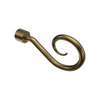 ENDSTÜCKE FÜR GARDINENSTANGEN 16 mm Ø, Allegra Messing Antik, Packung 2 Stück - Messingfarben/Bronzefarben, Metall (11.4/5.5/5.5cm) - INTERDECO