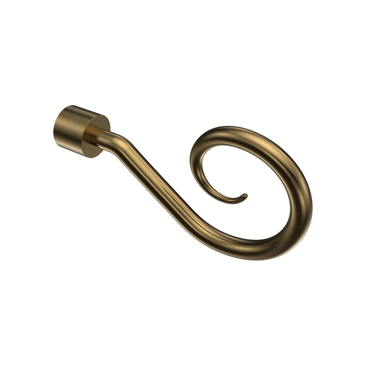 GARDINENSTANGE Olymp Allegra 100 cm, 1-läufig, 16 mm Ø Messing Antik - Messingfarben/Bronzefarben, Metall (100cm) - INTERDECO