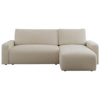 ECKSOFA ARGOS Beige Boucle - Beige/Schwarz, Kunststoff/Textil (245/150cm) - MKS