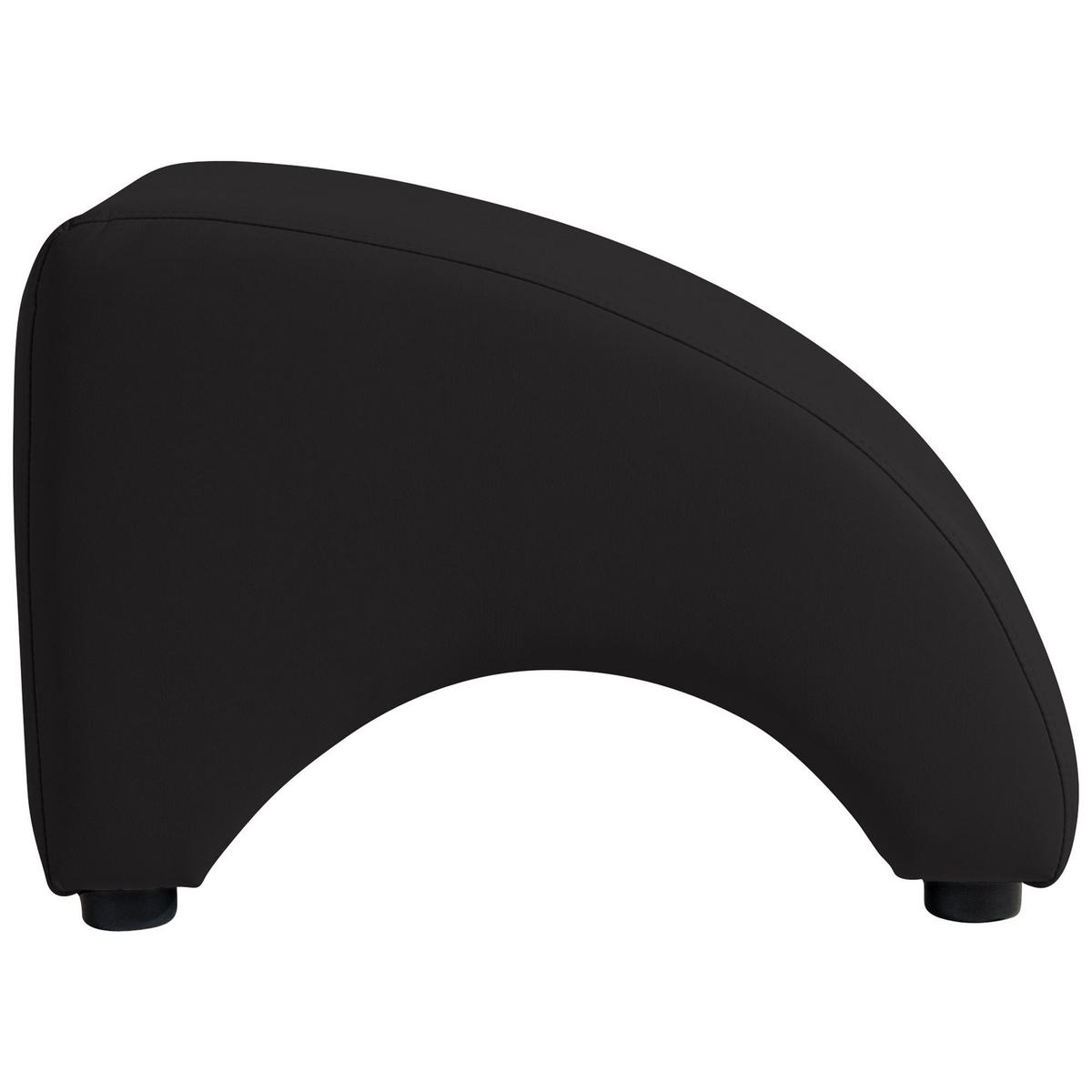POLSTERHOCKER Kajsa Kunstleder schwarz - Schwarz, Kunststoff (52/37/54cm) - 58aufmkessel
