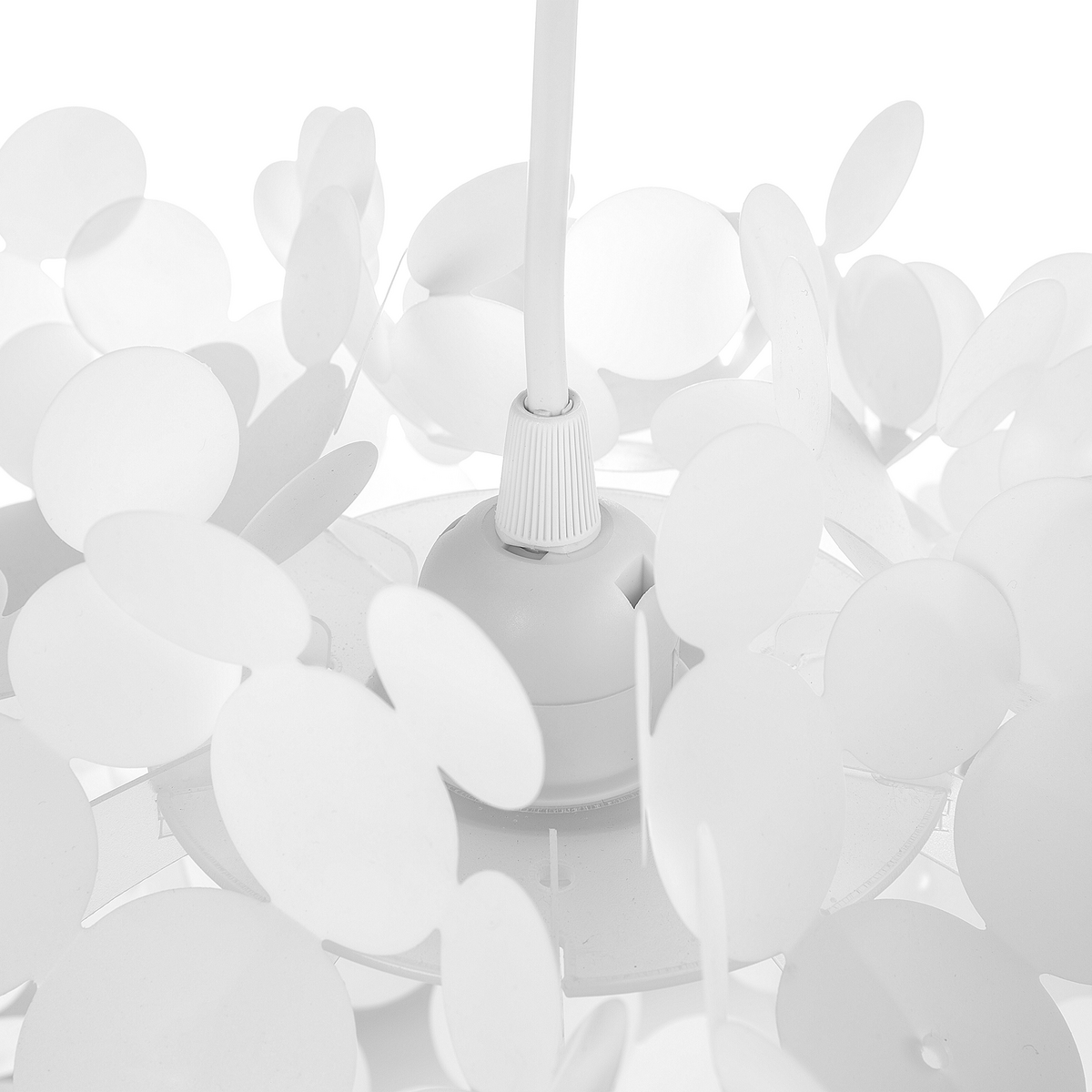 HÄNGELEUCHTE Weiß Lamone - Creme, Kunststoff (40/40/120cm) - Beliani