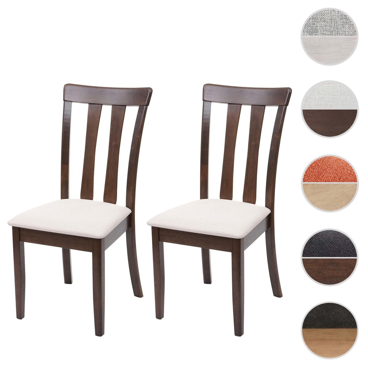 ESSZIMMERSTUHL Braun, Beige 2er-Set - Beige/Braun, Holz (42/96/58cm) - MCW
