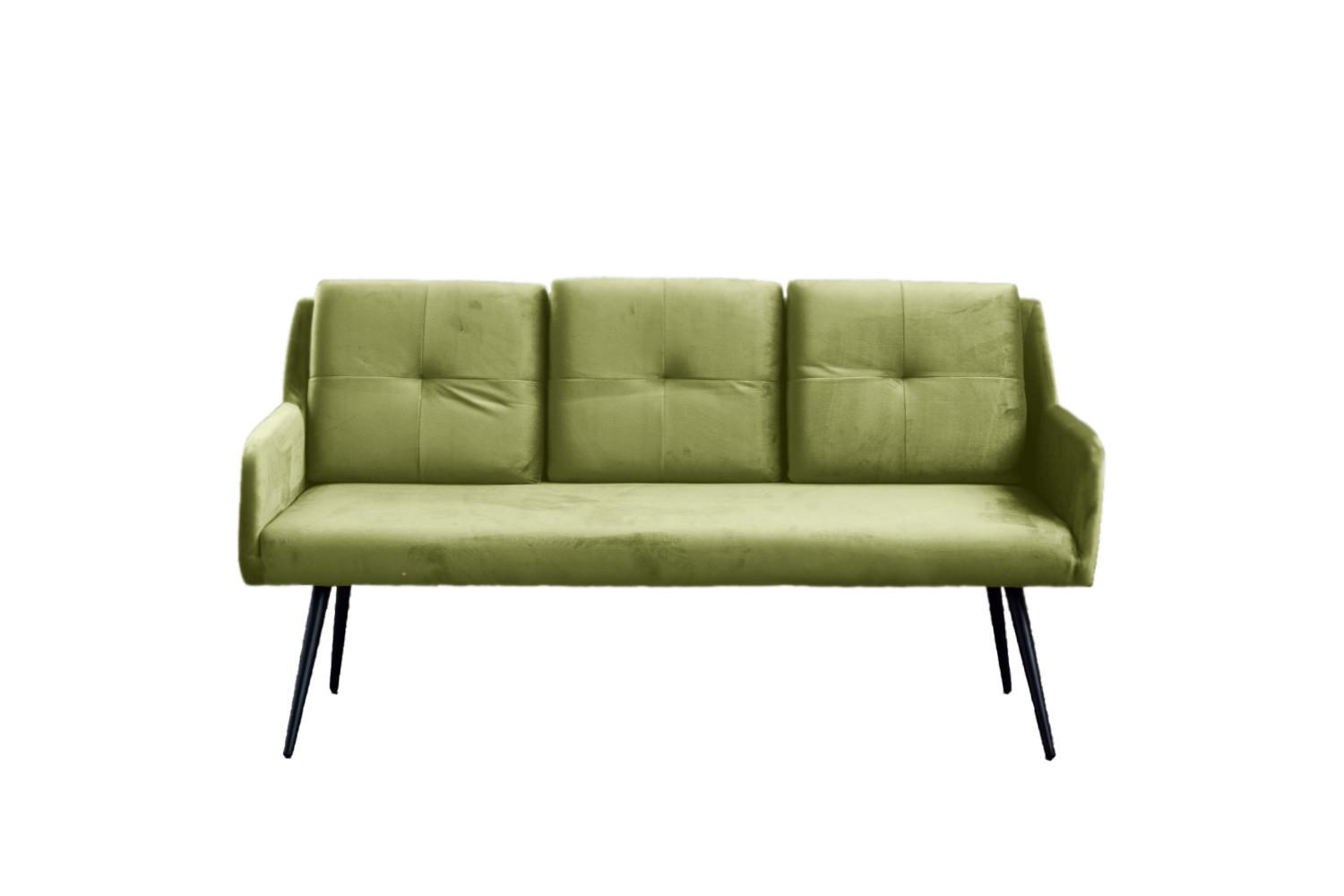 ESSZIMMERBANK PIRI Grün Velvet - Grün, Textil (180/84/64cm) - KAWOLA