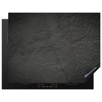 HERDABDECKPLATTE Beton - Schwarz - Industriell Induktionsmatte 77x59 cm - Anthrazit, Kunststoff (77/59/0.2cm) - MuchoWow