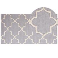 KURZFLOR-TEPPICH Silvan 150/80 cm - Grau, Textil (80/150cm) - Beliani