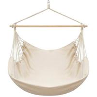 XXL HÄNGESESSEL 185/130 cm Belastbar bis 150 kg Beige - Beige, Textil (130/155/185cm) - Amanka