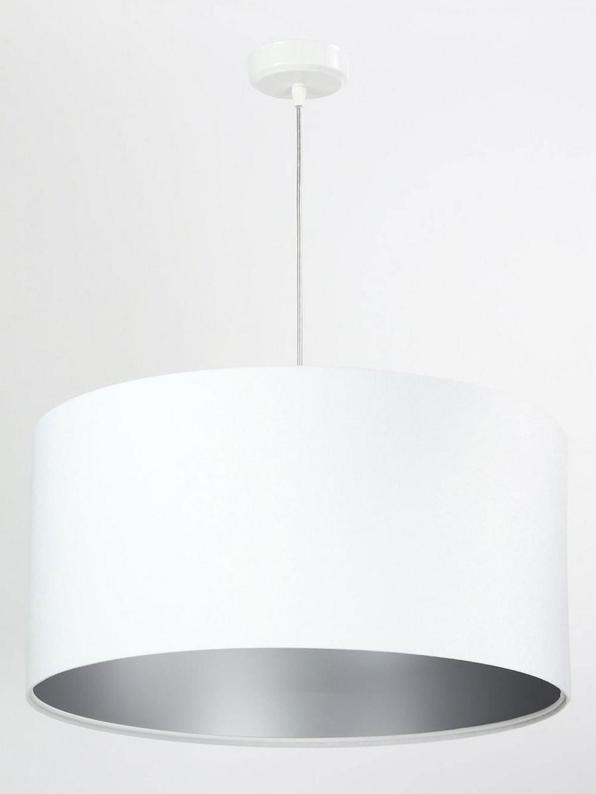 HÄNGELEUCHTE Silber 60/30 cm - Silberfarben/Weiß, Kunststoff (60/1.1/30cm) - ONZENO