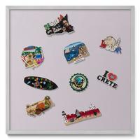 MAGNETTAFEL 50x50 cm Silberner Rahmen Flieder - Flieder, Metall (50/50/0.4cm) - TULUP