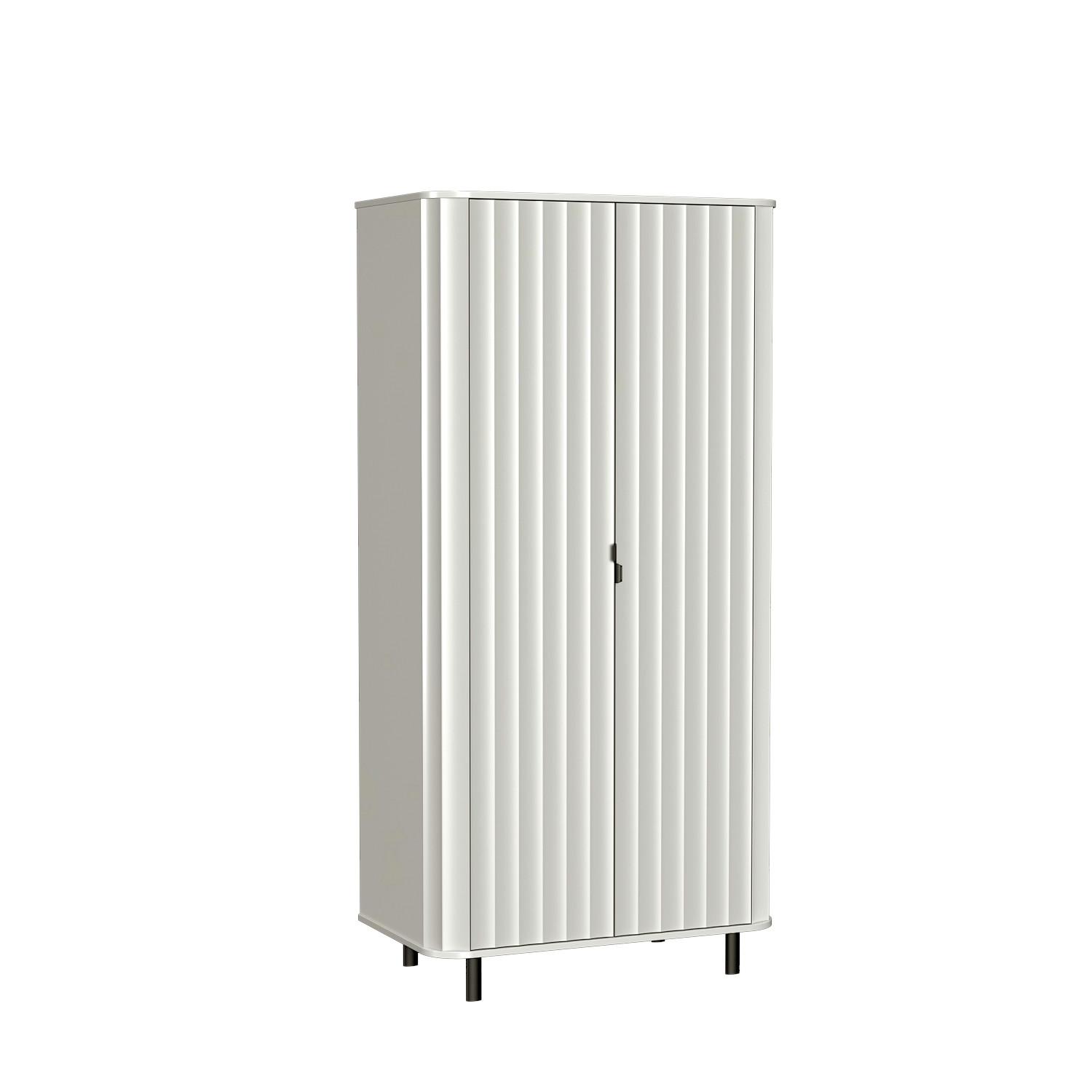 DREHTÜRENSCHRANK MODERNO 98/200/54,5 cm 2-türig Weiß - Weiß, Holzwerkstoff (98/200/54.5cm) - MASSENO