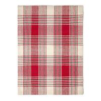 HANDWEBTEPPICH Walker kariert 70/120 cm - Rot, Textil (70/120cm) - Homescapes