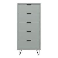 KOMMODE Erna 51x45x123 Pinie Green matt Lack - Grün, Holzwerkstoff (51/123/45cm) - 58aufmkessel