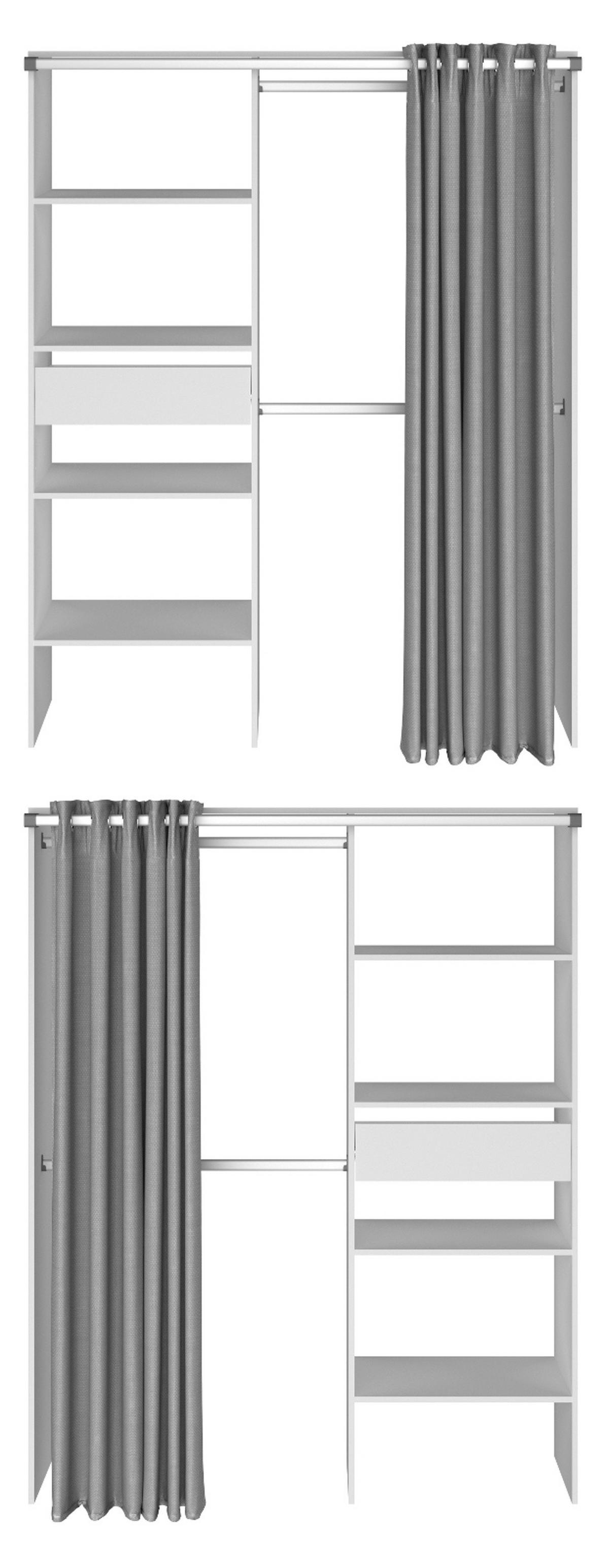 KINDERZIMMER-SET 2-teilig weiß, Eiche, Jugendzimmer mit Stauraumbett - Eichefarben/Weiß, Holzwerkstoff/Kunststoff (143/182/204cm) - Parisot Meuble