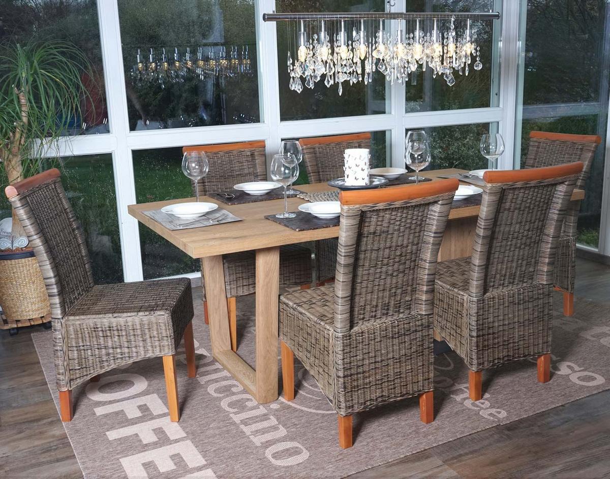 ESSZIMMERSTUHL Braun 6er-Set - Graubraun/Braun, Holz (46/97/59cm) - MCW