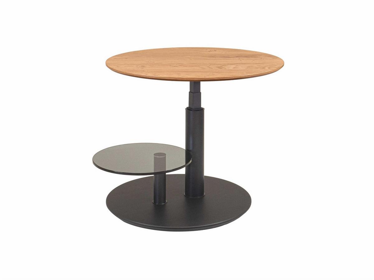 COUCHTISCH höhenverstellbar Charla 75x47x75 Echtholz Wildeiche/Schwarz - Wildeiche/Schwarz, Holz (75/75/75cm) - 58aufmkessel