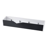 GARDEROBENPANEEL Kolmio Schwarz matt - Schwarz, Holzwerkstoff (83.5/12.5/21cm) - Vladon