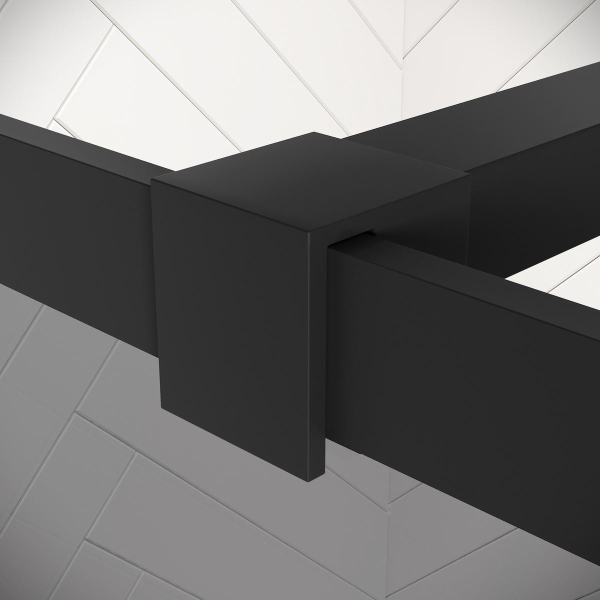 DUSCHWAND Essos - 100 x 200 cm - Schwarz - Walk-In Duschabtrennung aus Rauchglas - Anthrazit/Schwarz, Glas (100/200cm) - Badplaats