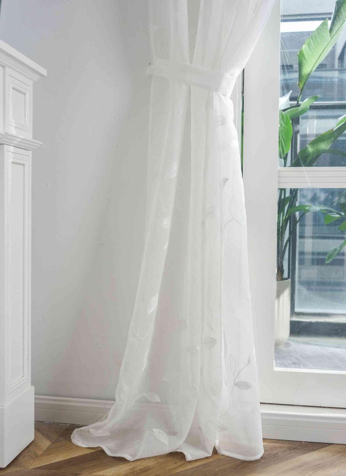 VORHANG BAMBERG HxB 175x140 cm Weiß - Weiß, Textil (140/175/1cm) - Gardinenbox