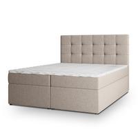 BOXBETT PALMA 160x200 cm mit Matratze und Topper - Beige - Beige, Holz (160/200cm) - MASSENO