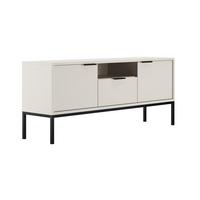TV-MÖBEL Seattle Weiß und Schwarz - Schwarz/Weiß, Holzwerkstoff (135/56.4/33cm) - Petits-meubles