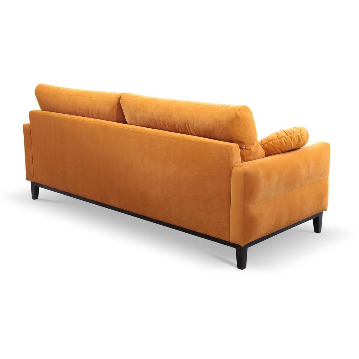 SOFA 2-SITZER Belweder Velours gelb - Wengefarben/Gelb, Holz/Textil (218/95/94cm) - Beautysofa