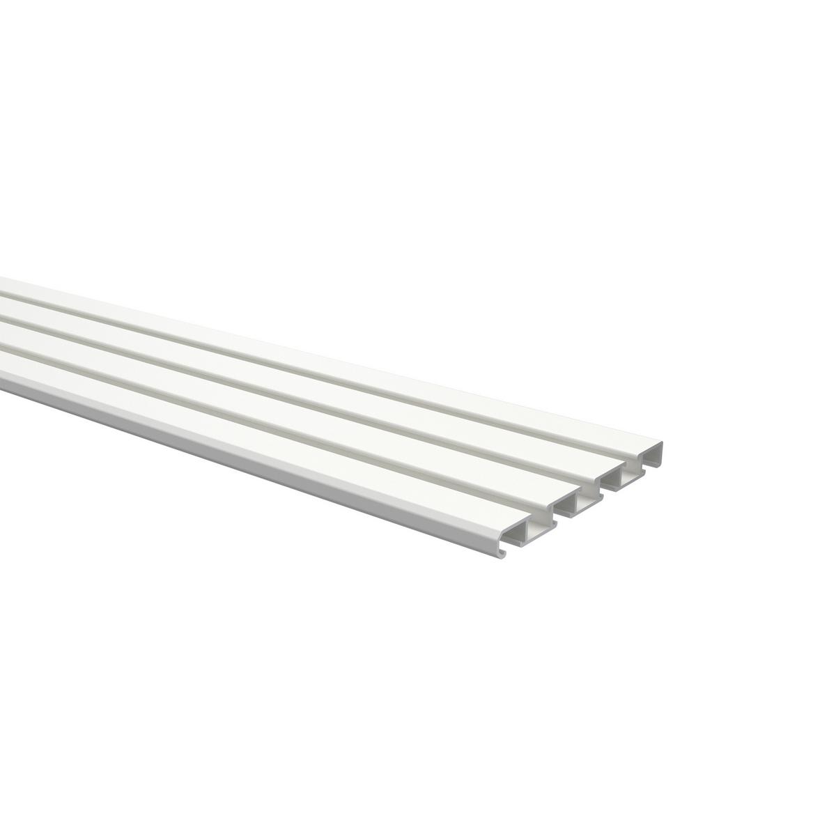 GARDINENSCHIENE Slimline 160 cm, 3-/4-läufig Weiß - Weiß, Metall (8.6/1.1/160cm) - INTERDECO