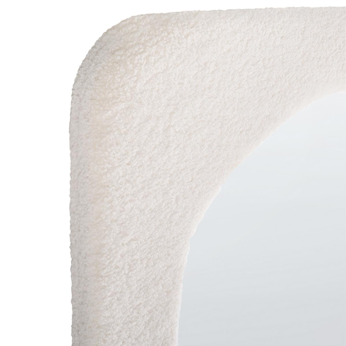 WANDSPIEGEL 70/170 cm Cremeweiß Quimper - Creme, Textil (70/170/5cm) - Beliani