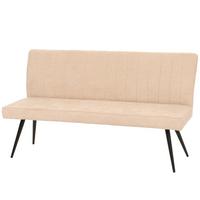 SITZBANK Beige - Dunkelgrau/Beige, Textil (160/90/60cm) - MCW
