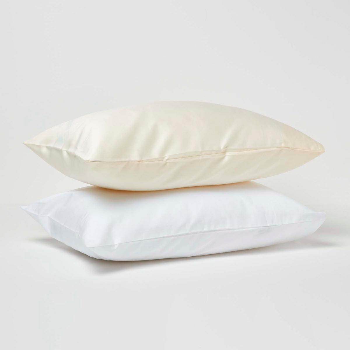 KINDER-KISSENBEZÜGE 2er-Set, Bio-Baumwolle - Creme, Textil (40/60cm) - Homescapes