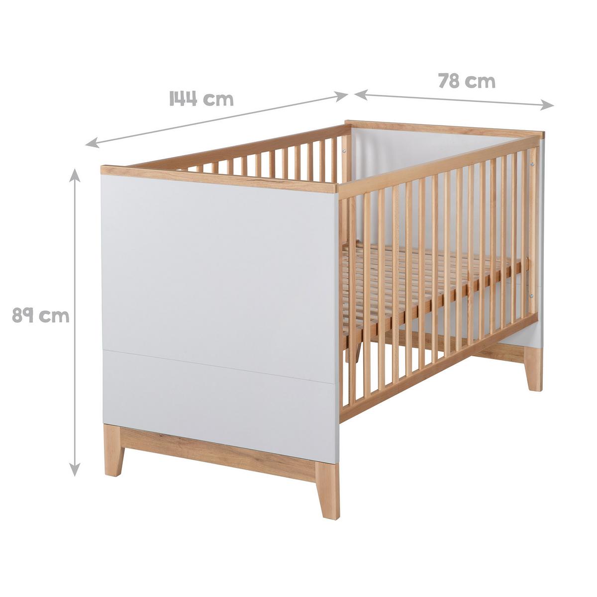 BABYZIMMER-SET Caro I 3-teilig - Hellgrau, Holzwerkstoff (78/89/144cm) - Roba