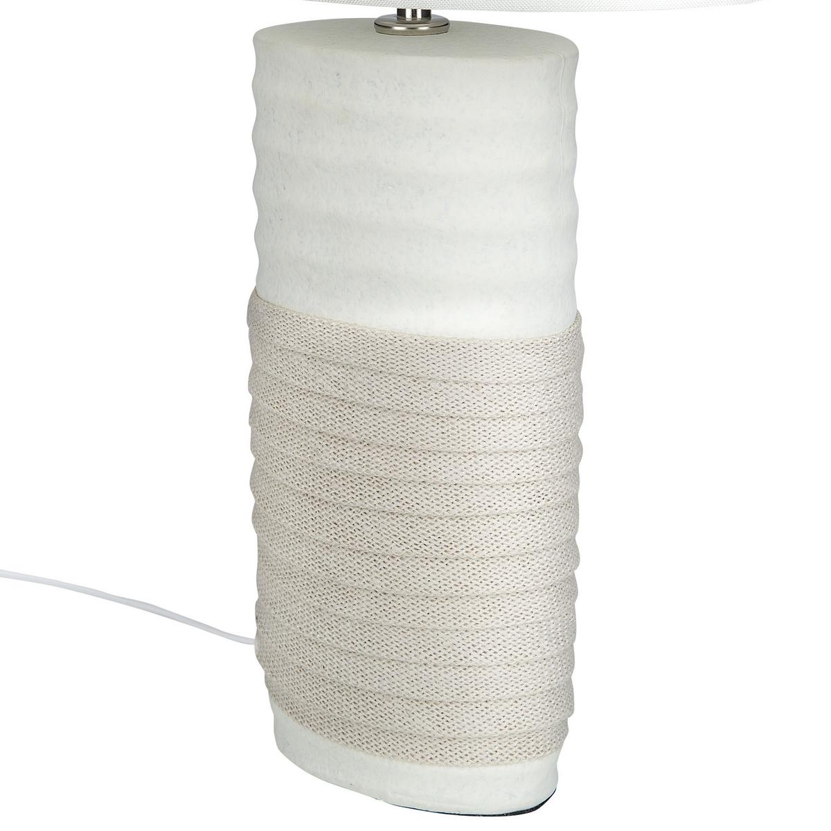 TISCHLAMPE Navia 30/30/50 cm - Weiß, Keramik (30/30/50cm) - Beliani
