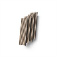 WANDPANEELE Grivola Braun 4 Stück - Braun, Holzwerkstoff (120/40/1.8cm) - Livinity®