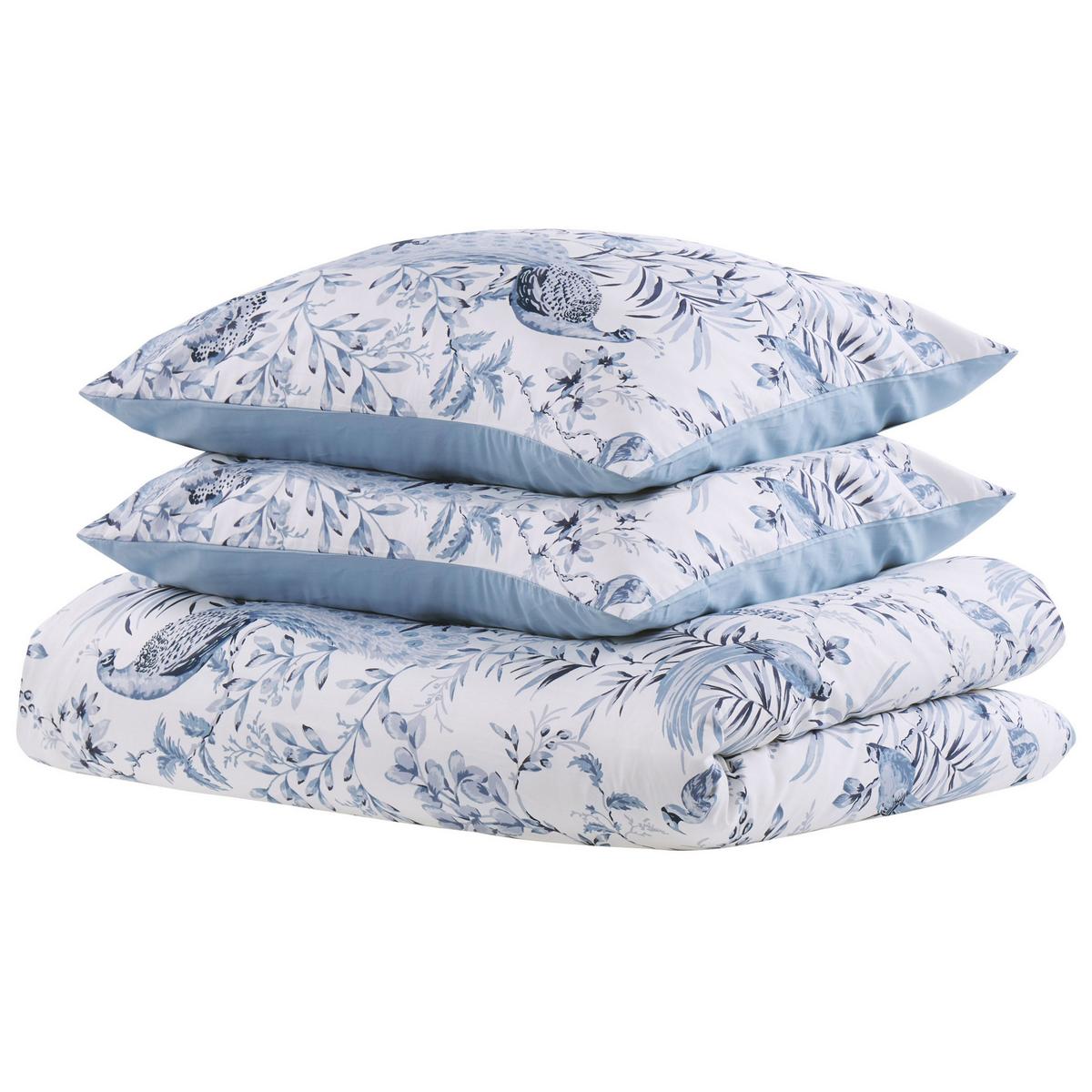 BETTWÄSCHE SET Ballard 155x220 cm - Blau, Textil (155/220cm) - Beliani
