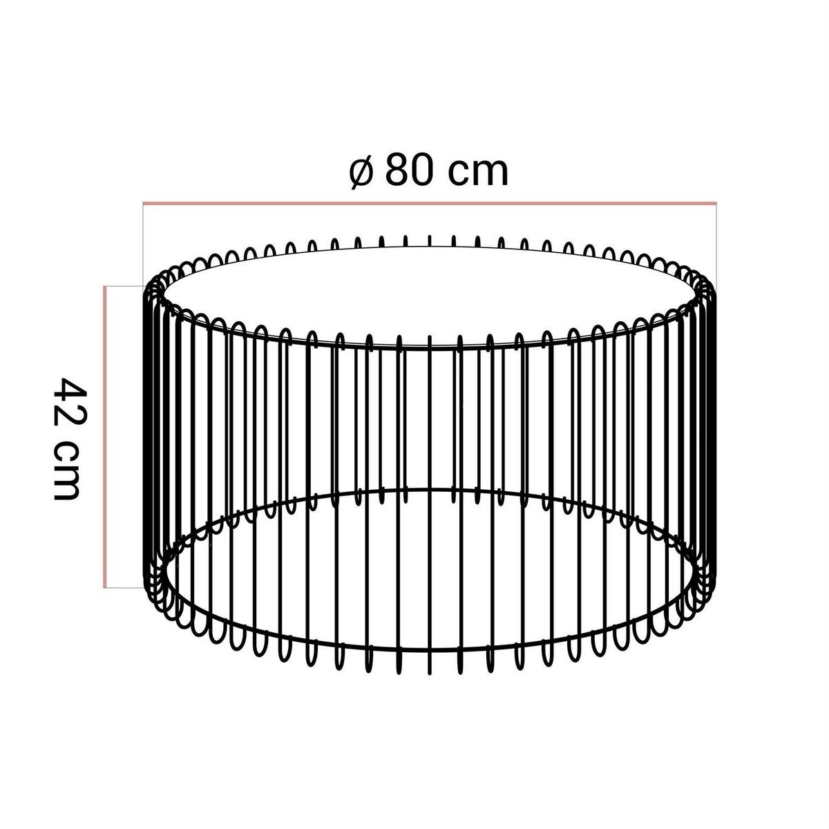 COUCHTISCH MARBELLE II mit Marmorplatte - Weiß, Metall (80/80/42cm) - Lookway