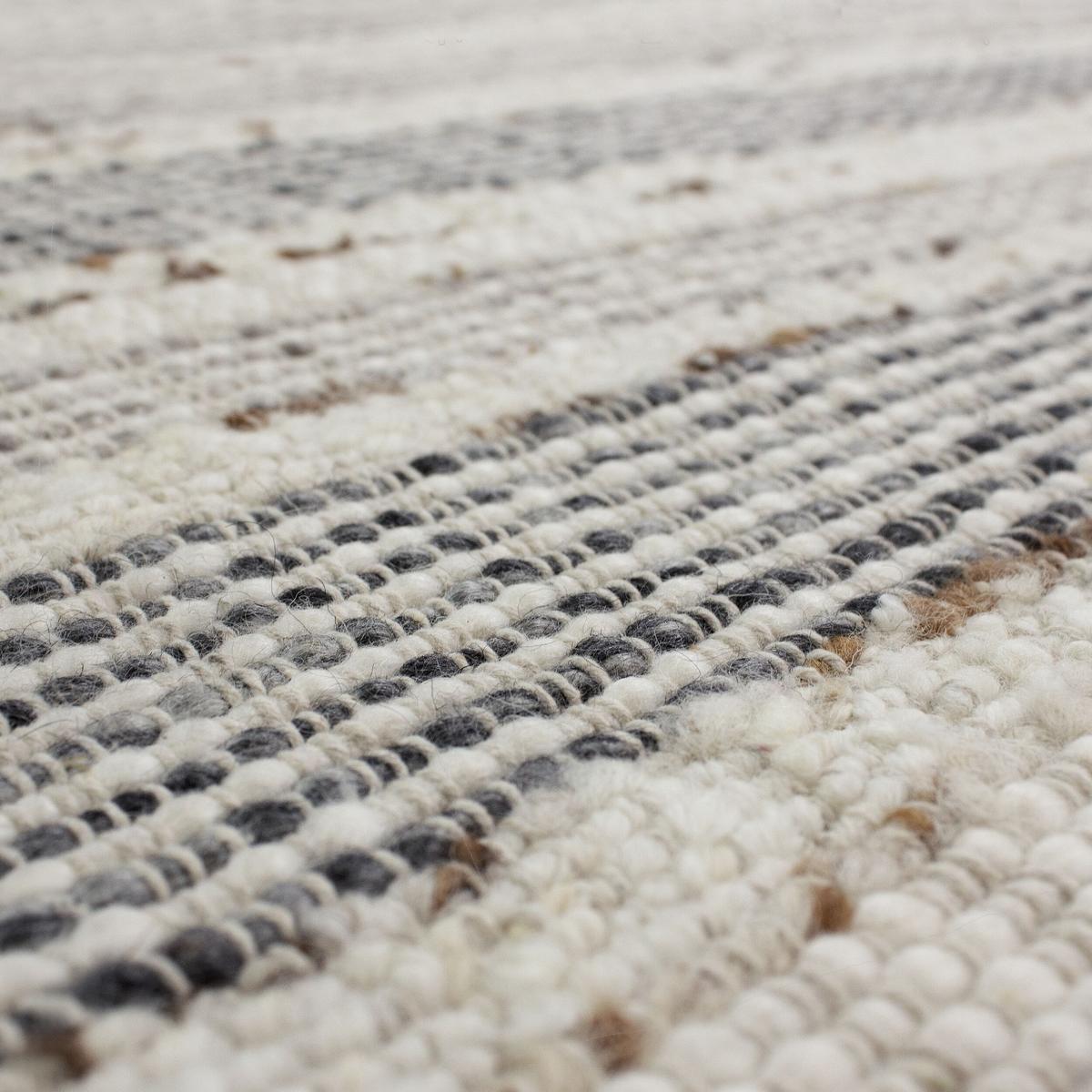WOLLTEPPICH handgewebt HYTHE, gestreift, Natur, 200 x 300 cm - Beige, Textil (300/200cm) - KADIMA DESIGN