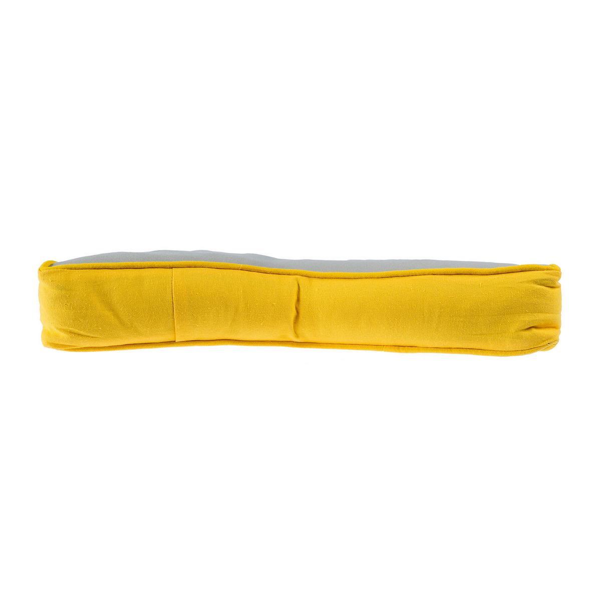 BODENKISSEN Stern, grau-gelb 70/48/7 cm - Gelb/Grau, Textil (70/48/7cm) - Homescapes