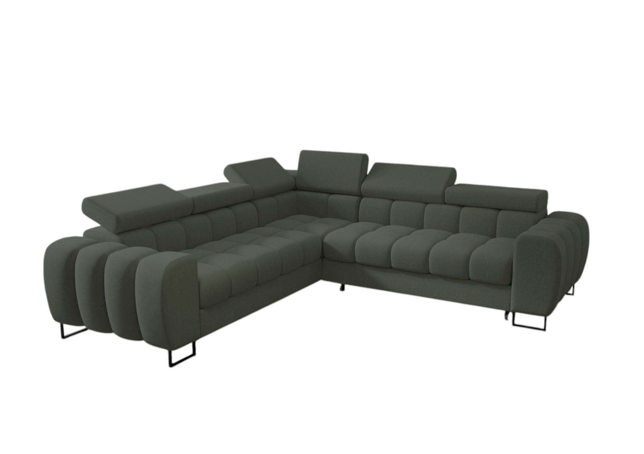 ECKSOFA Bastien Mit Schlaffunktion - Grün, Holzwerkstoff/Textil (260/260cm) - Fun Möbel