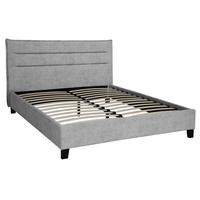 POLSTERBETT Mane, ohne Bettkasten, 160x200 cm, Velours-Stoff, Grau - Grau, Textil (160/200cm) - Beautysofa